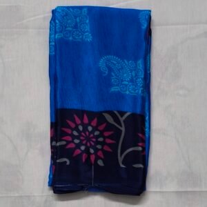Electric Blue Chiffon Saree