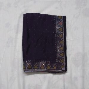 Purple Moonlight Shimmer Saree