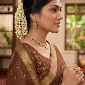 Choco Brown Handloom Silk Saree