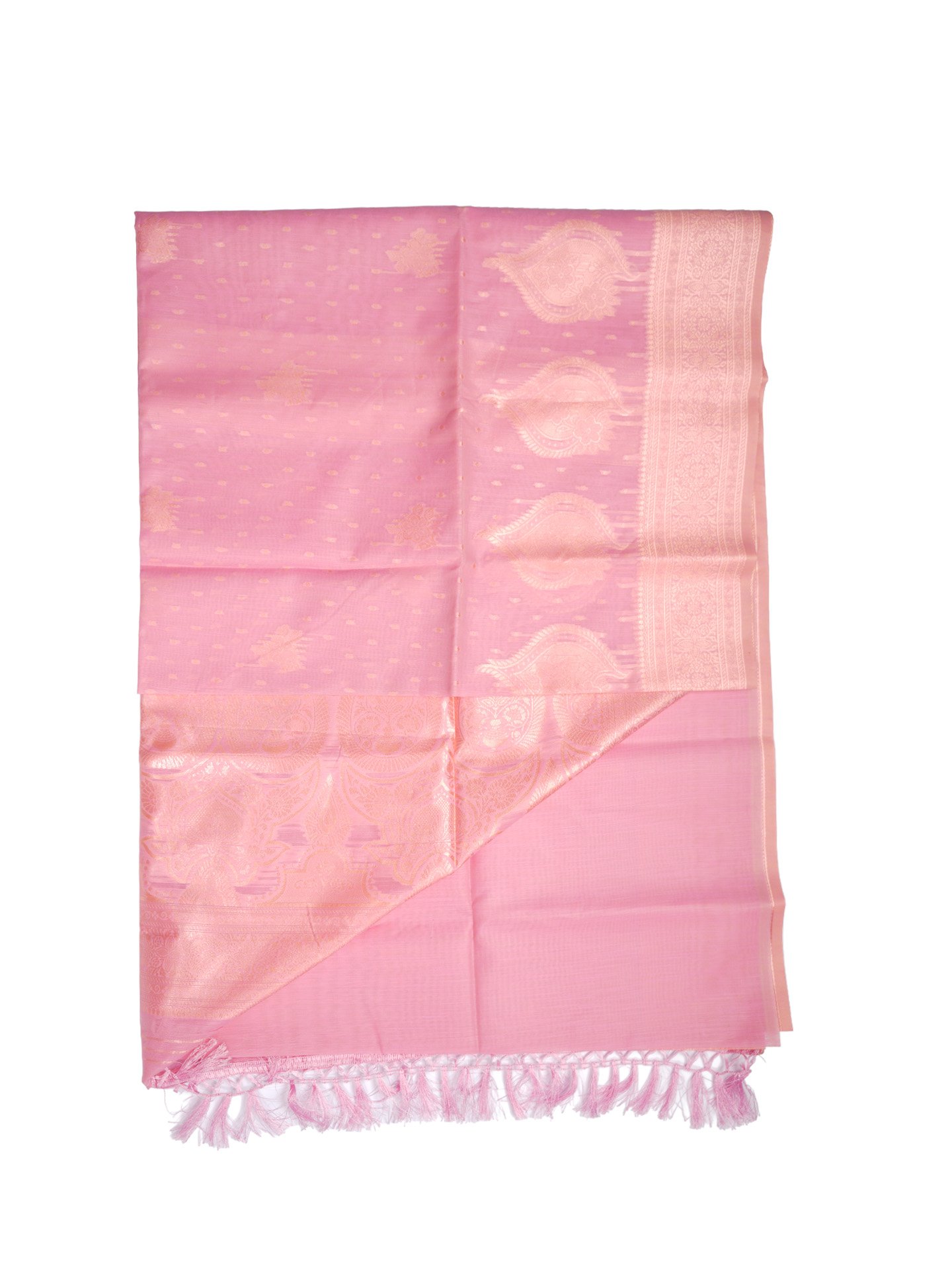 Royal Rose Jacquard Silk Cotton Saree - Image 7