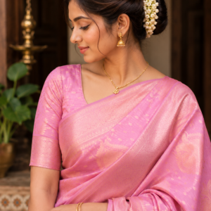 Royal Rose Jacquard Silk Cotton Saree